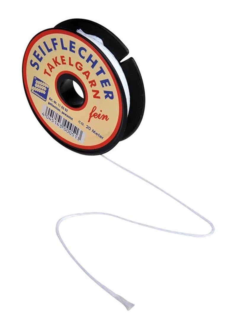 ProPlus SF_110302 Takelgarn fein geflochten gewachst 20m weiß Garn