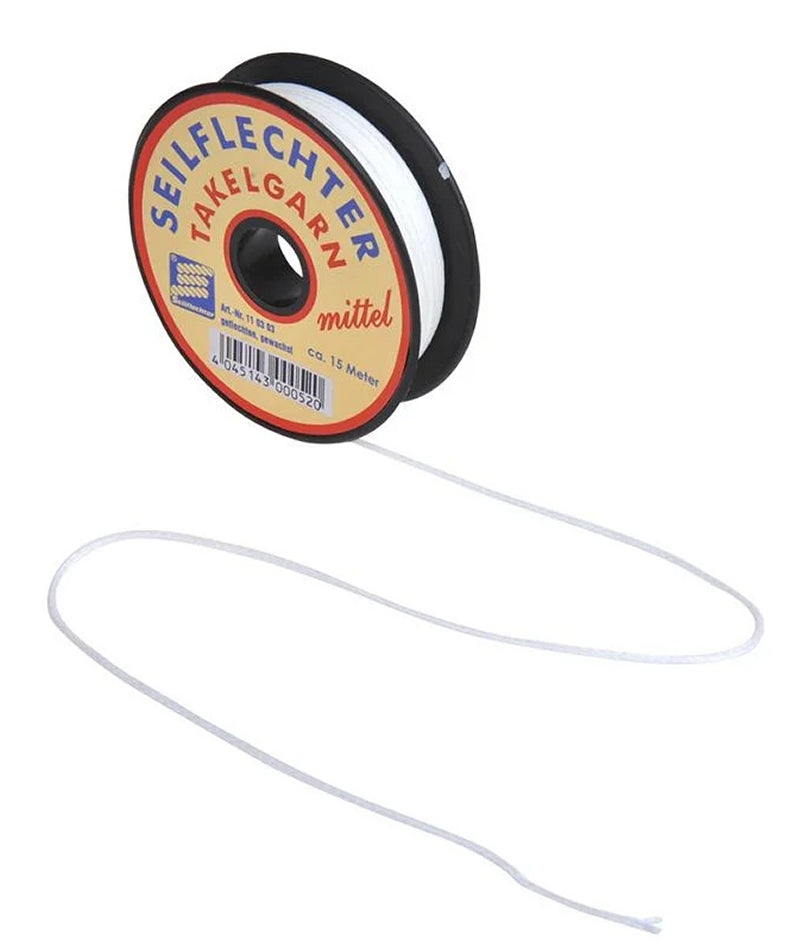 ProPlus SF_110303 Takelgarn mittel geflochten gewachst 15m weiß Garn