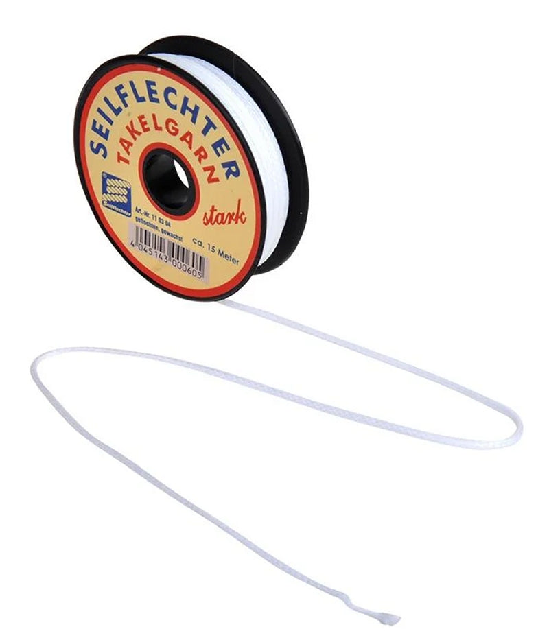 ProPlus SF_110304 Takelgarn stark geflochten gewachst 15m weiß Garn