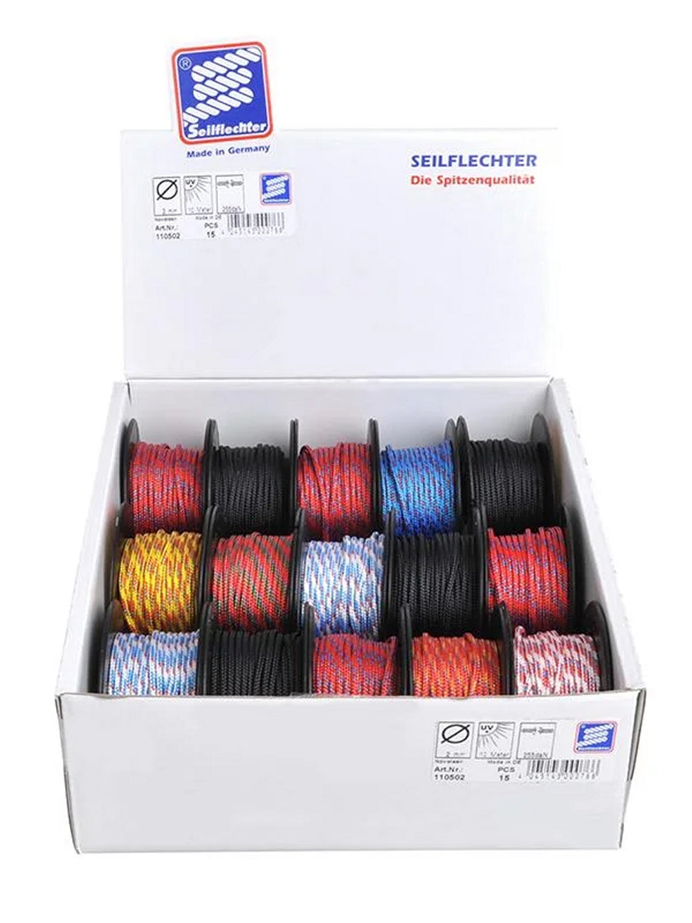 ProPlus SF_110502 Minicord Novoleen Ø2mm Länge 10m geflochten sortiert 255 daN