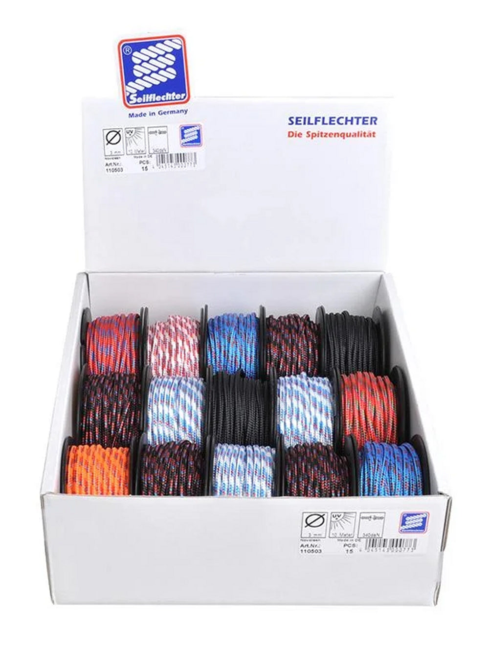 ProPlus SF_110503 Minicord Novoleen Ø3mm Länge 10m geflochten sortiert 380 daN