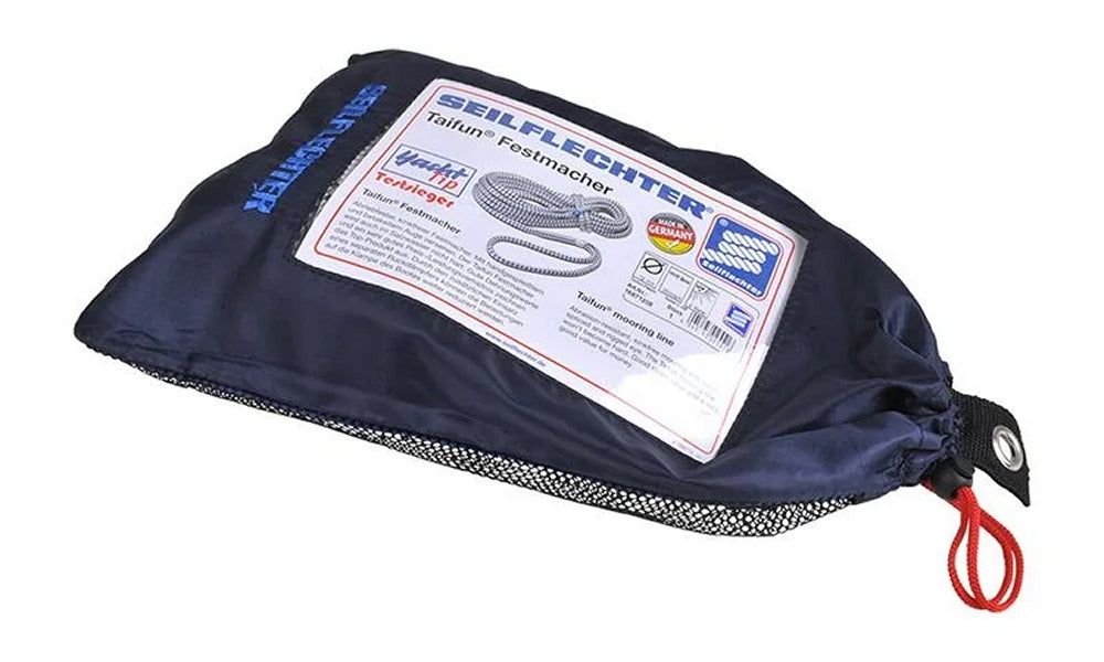 ProPlus SF_16871208 Taifun Festmachleine Ø 12mm Länge 8m weiß / schwarz Bootszubehör Festmacher