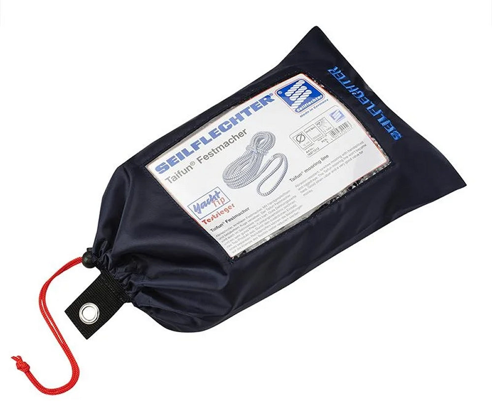 ProPlus SF_16871408 Taifun Festmachleine Ø 14mm Länge 8m weiß / schwarz Bootszubehör Festmacher