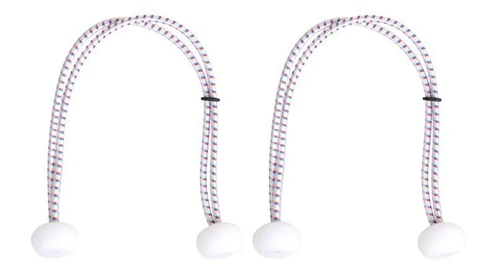 ProPlus SF_199230 2 Stück Segeleinbinder mit Kunststoff Kugeln weiß Länge 30cm doppelstrangig