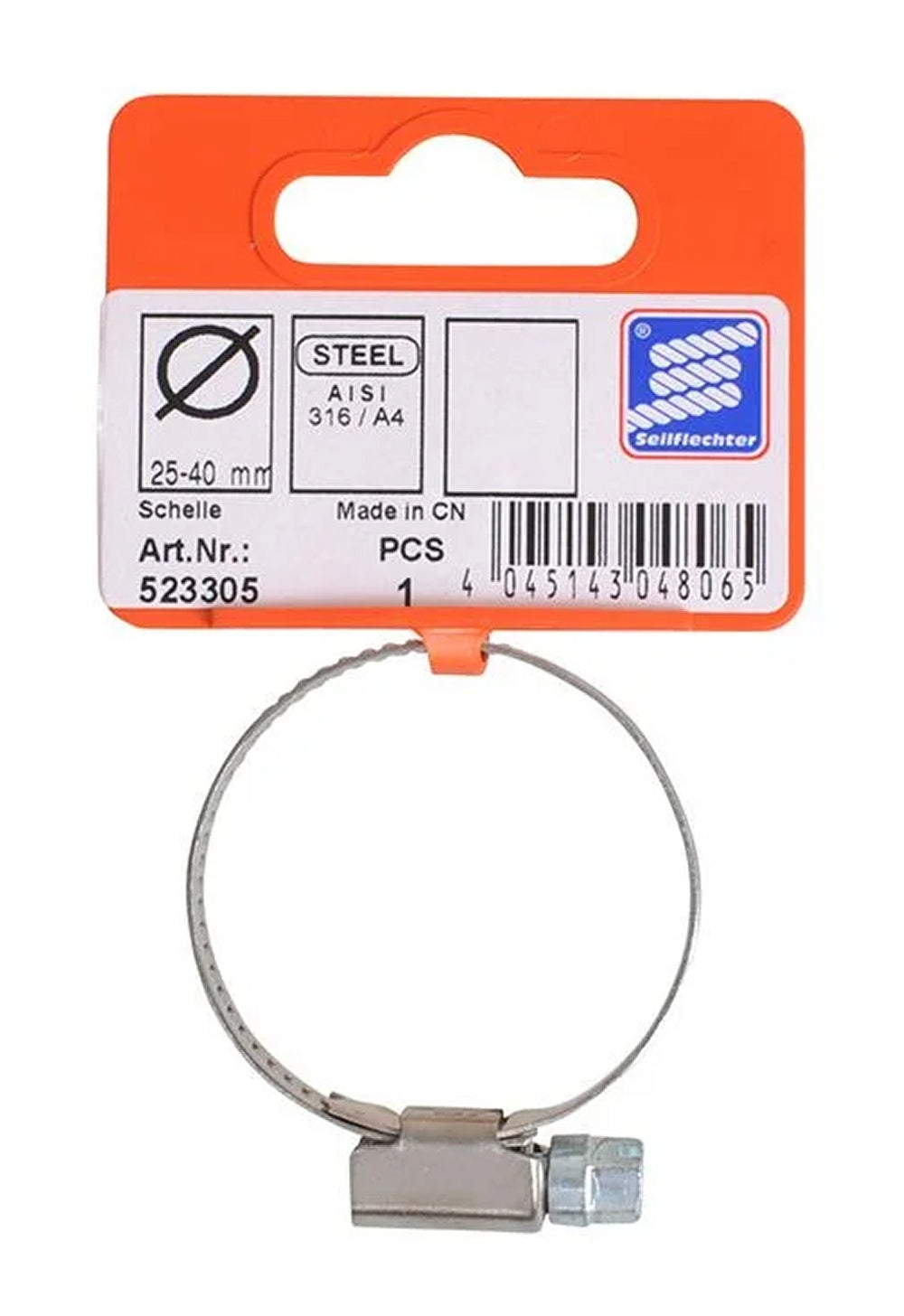 ProPlus SF_523305 Schlauchschelle 25-40mm A4 RVS AISI 316 Schlauchklemme