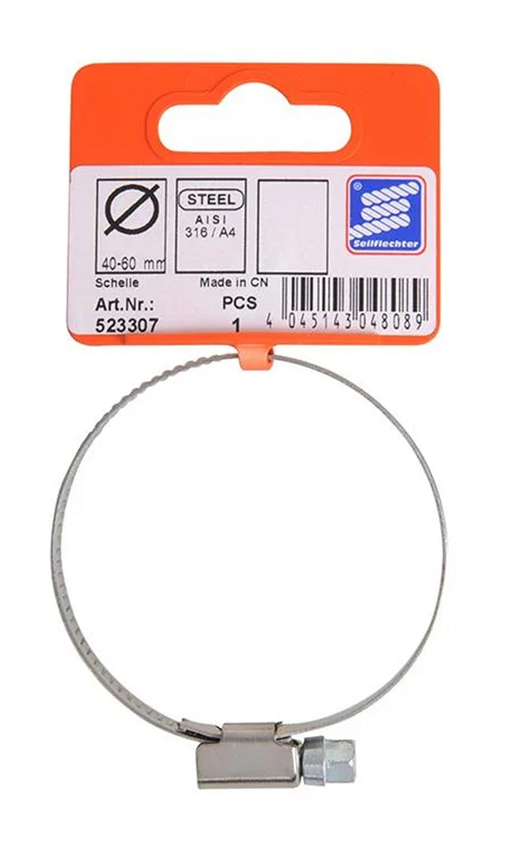 ProPlus SF_523307 Schlauchschelle 40-60mm A4 RVS AISI 316 Schlauchklemme