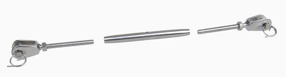 ProPlus SF_526003 Wantenspanner M6 für Seil Ø3mm A4 RVS AISI 316 1.500 daN Spannschloß