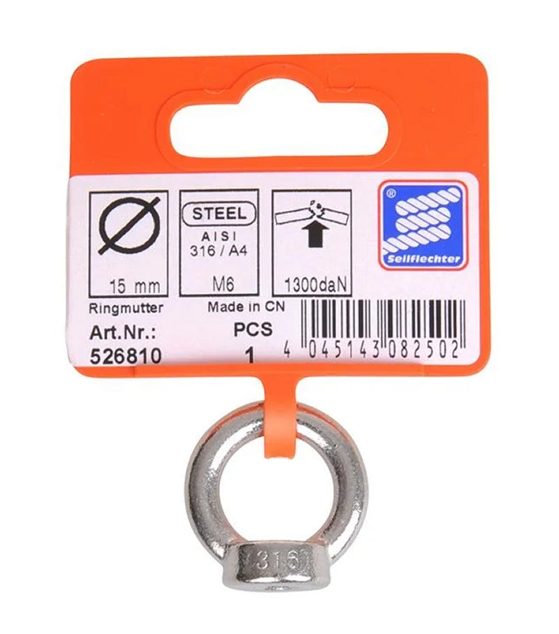 ProPlus SF_526810 Ringmutter M6 A4 RVS AISI 316 Kranöse