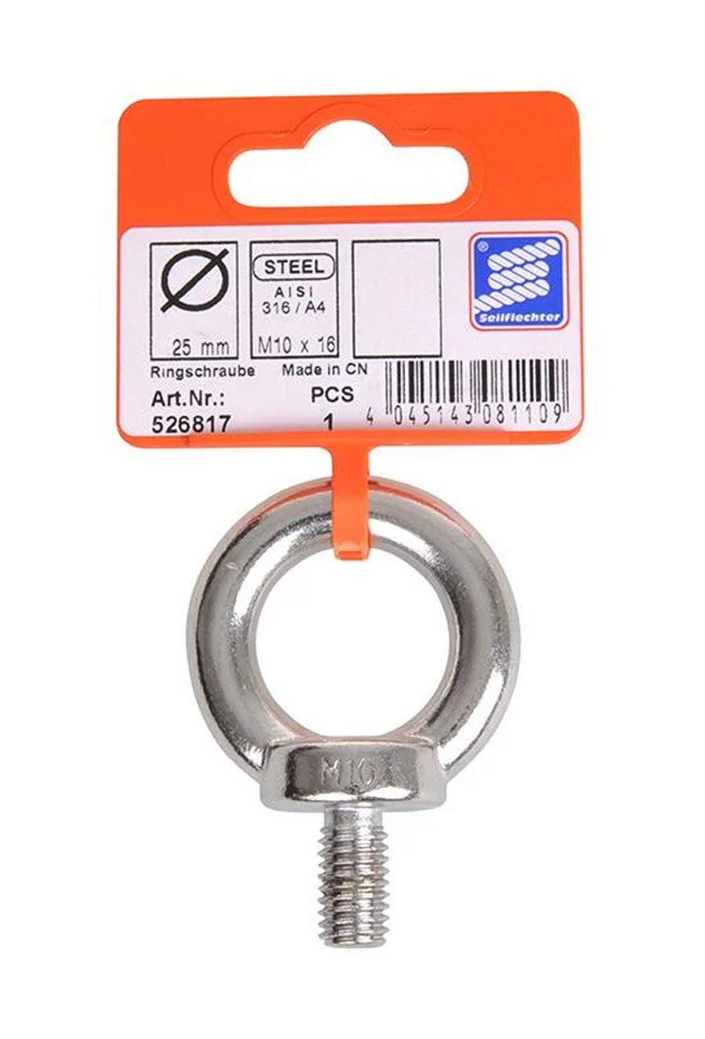 ProPlus SF_526817 Ringschraube M10 A4 RVS AISI 316 Hebeöse