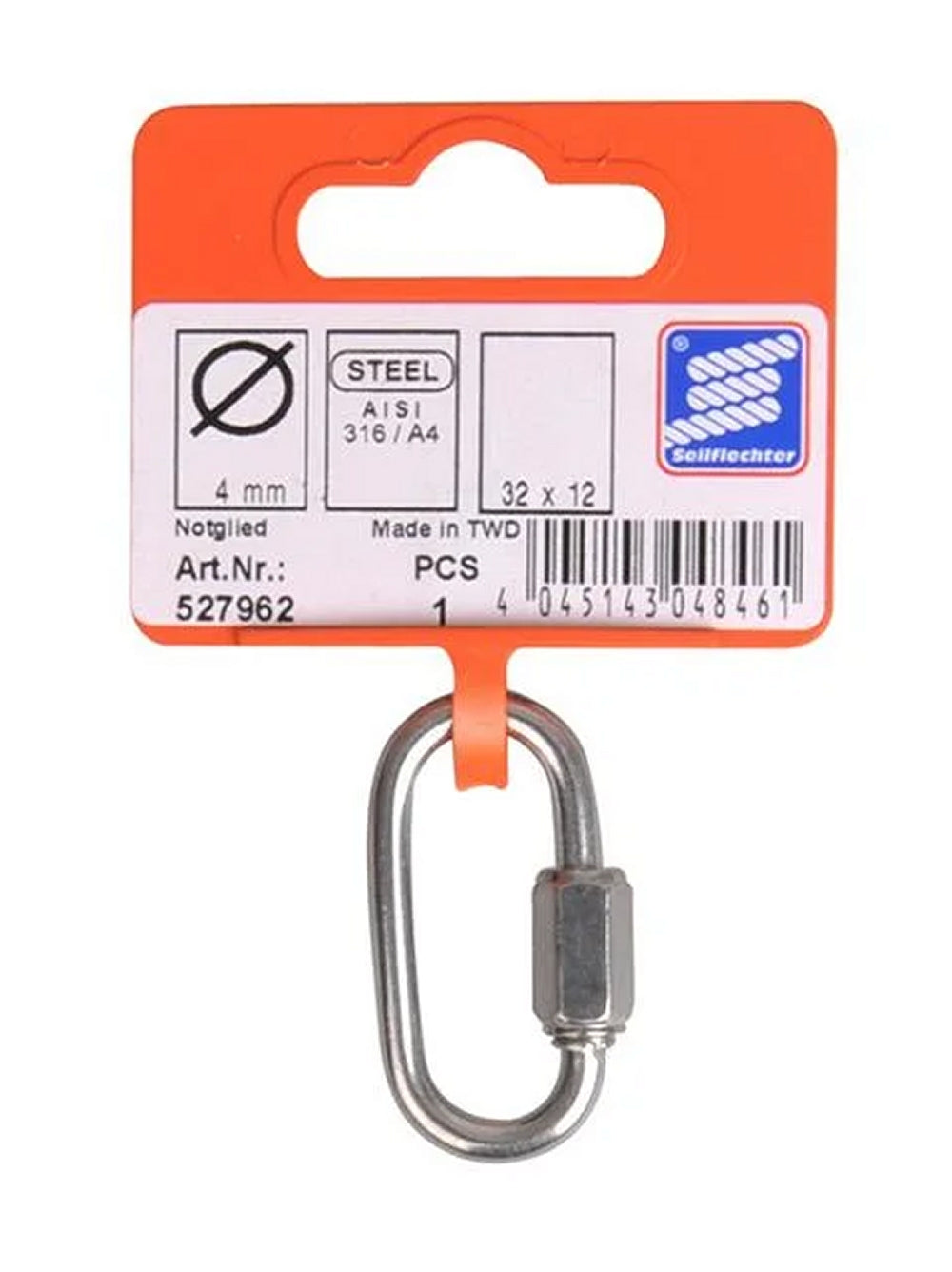 ProPlus SF_527962 Kettennotglied 4x32mm A4 RVS AISI 316 Kettenschnellverschluss