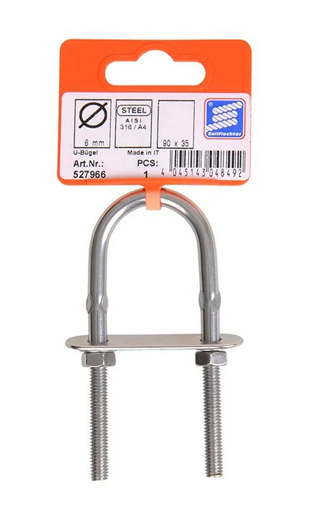 ProPlus SF_527966 U-Bolzen 6x90mm V4A RVS AISI 316