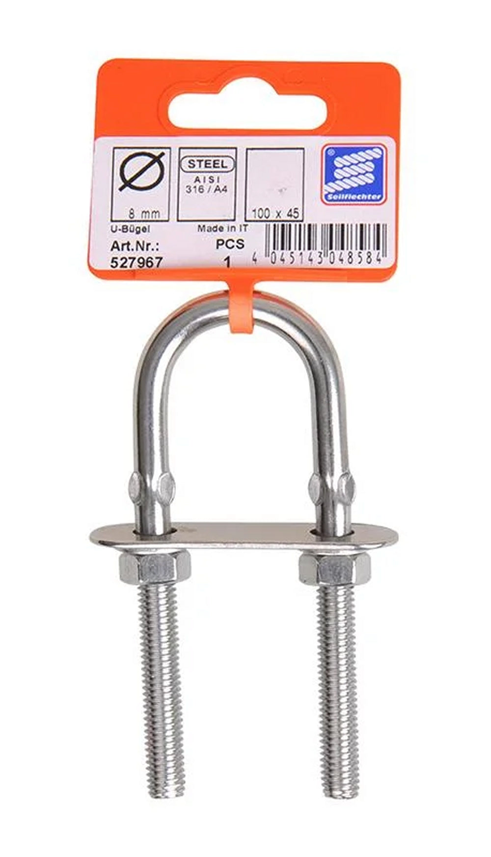 ProPlus SF_527967 U-Bolzen 8x100mm V4A RVS AISI 316