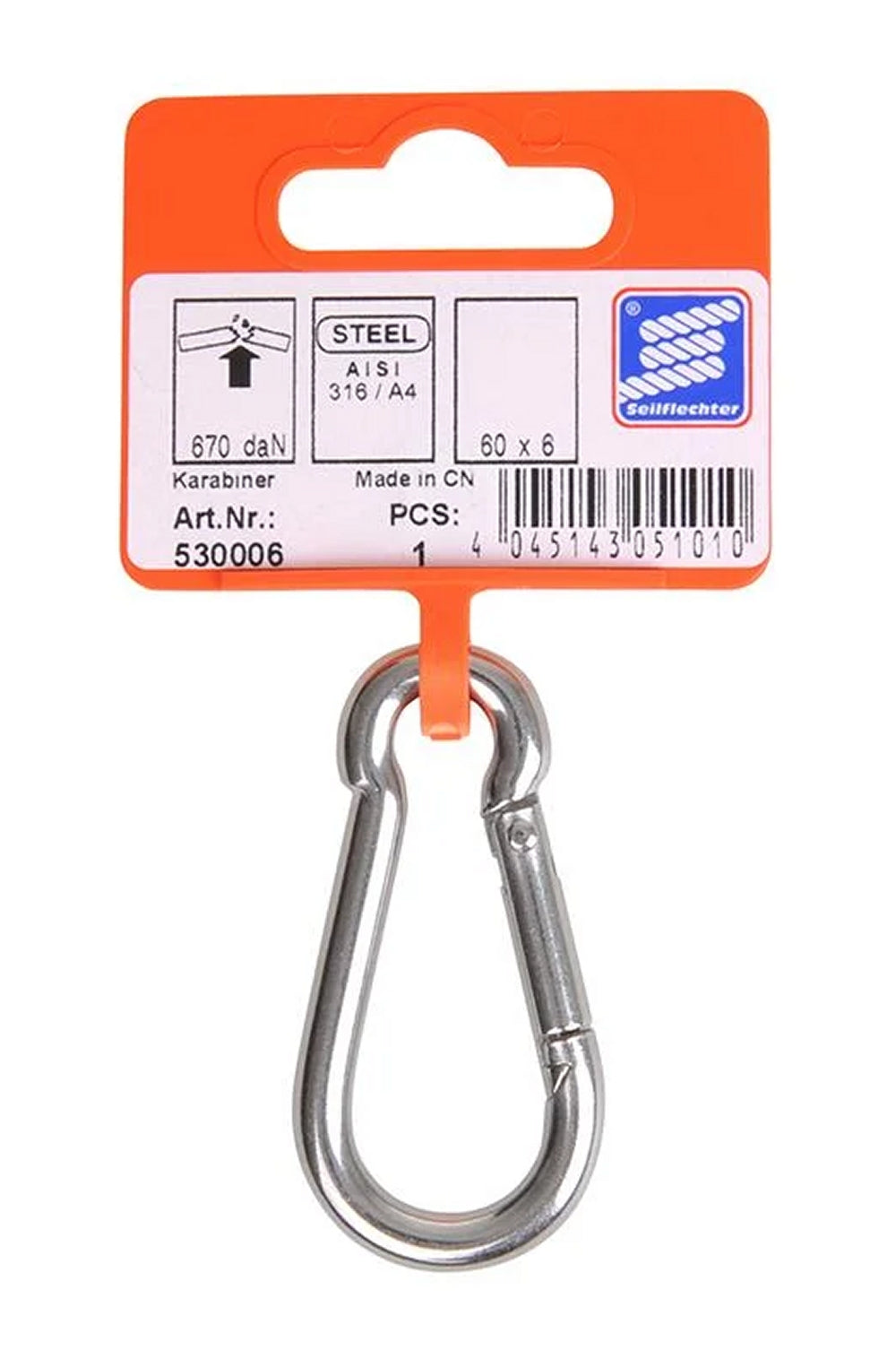 ProPlus SF_530006 Karabiner 6x60mm offen 670 daN Karabinerhaken