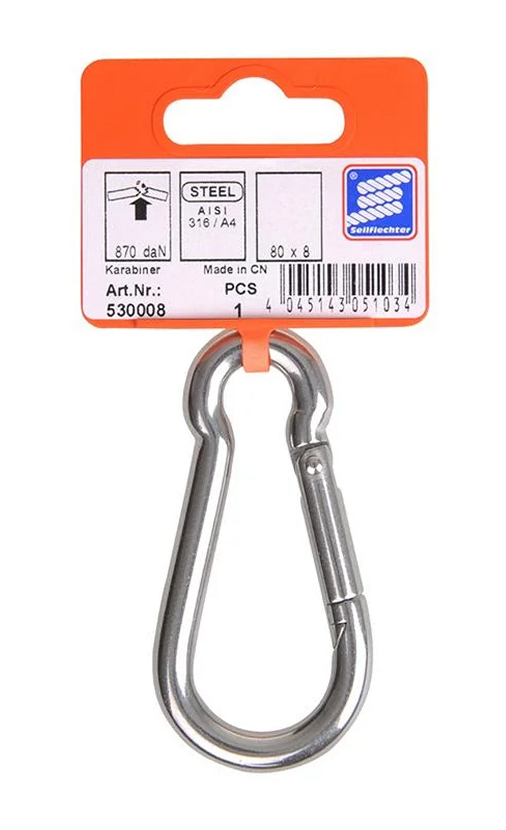 ProPlus SF_530008 Karabiner 8x80mm offen 870 daN Karabinerhaken