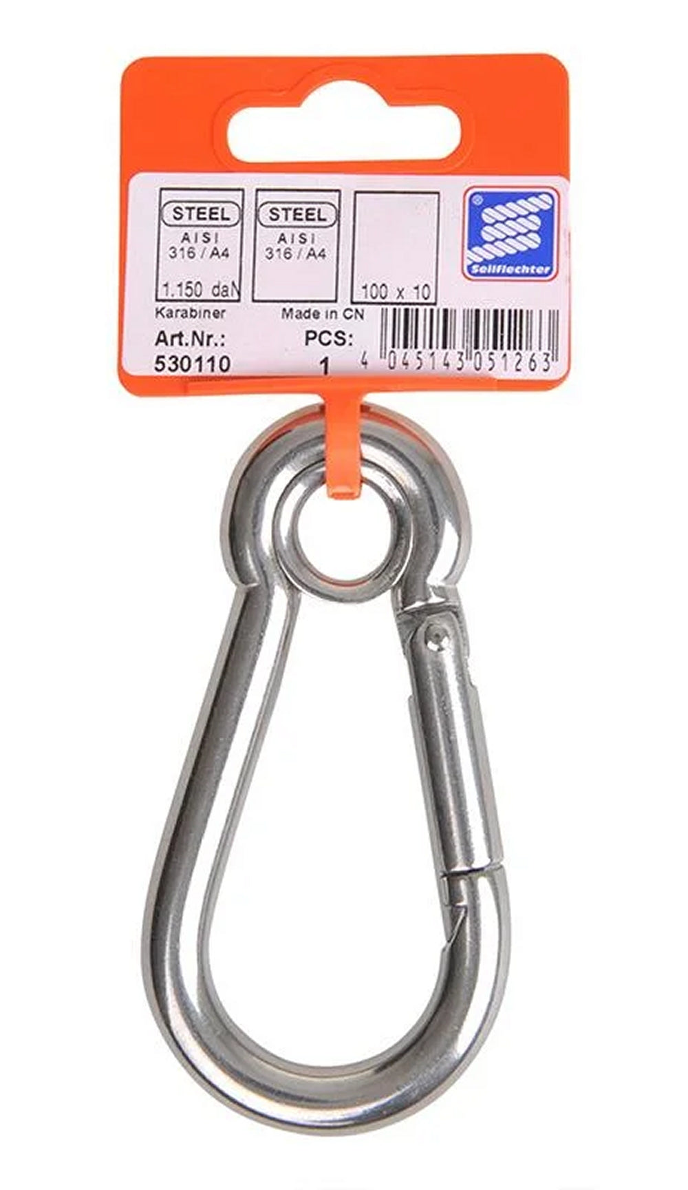 ProPlus SF_530110 Karabiner 100x10mm geschlossen 1150 daN Karabinerhaken