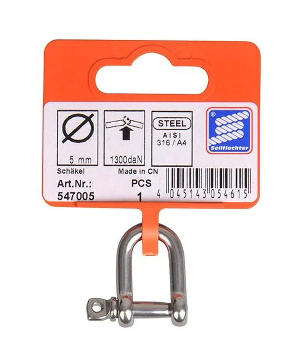 ProPlus SF_547005 D-Schäkel 5mm Rund Kurz 1300 daN Verbindungselement