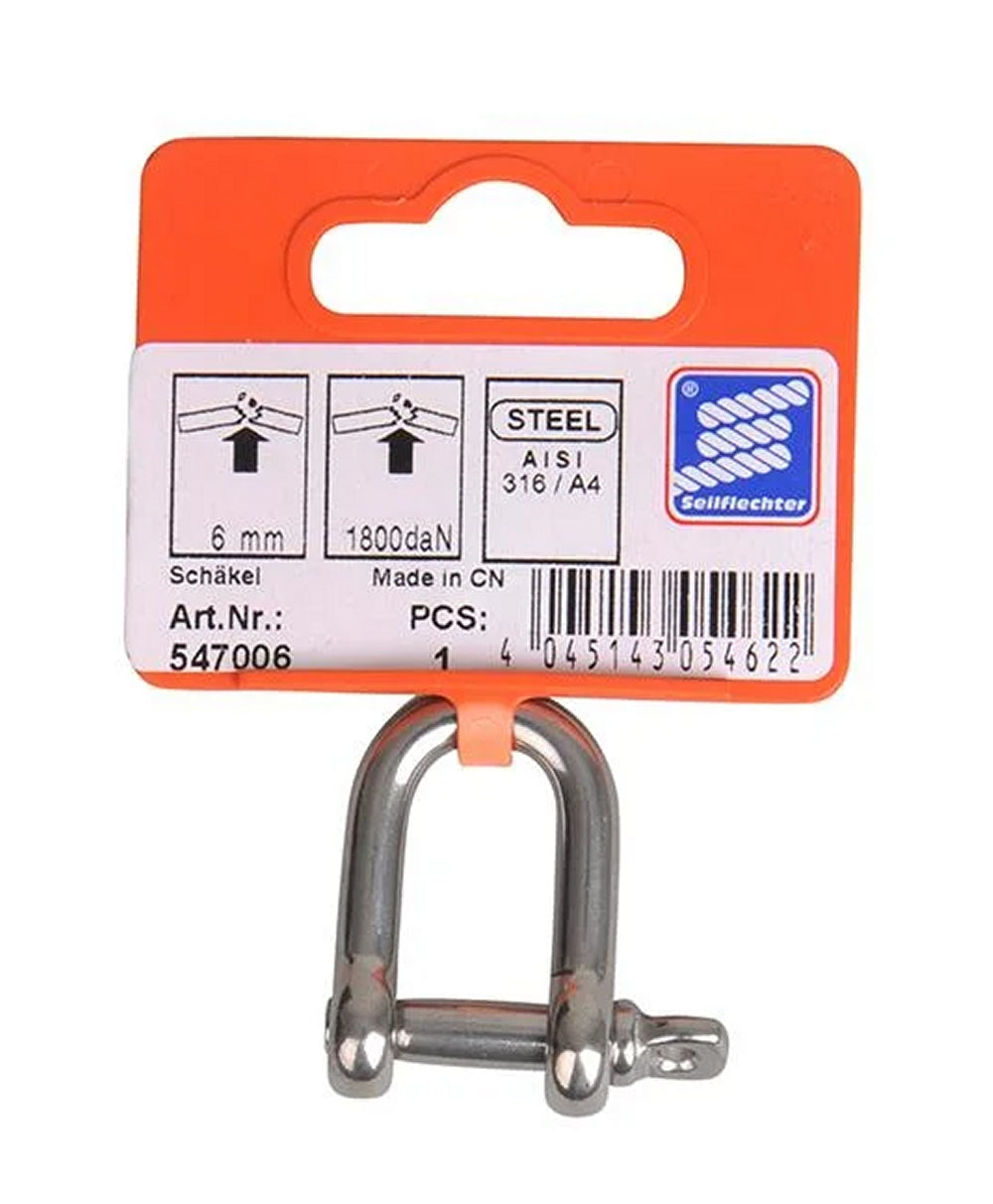 ProPlus SF_547006 D-Schäkel 6mm Rund Kurz 1800 daN Verbindungselement