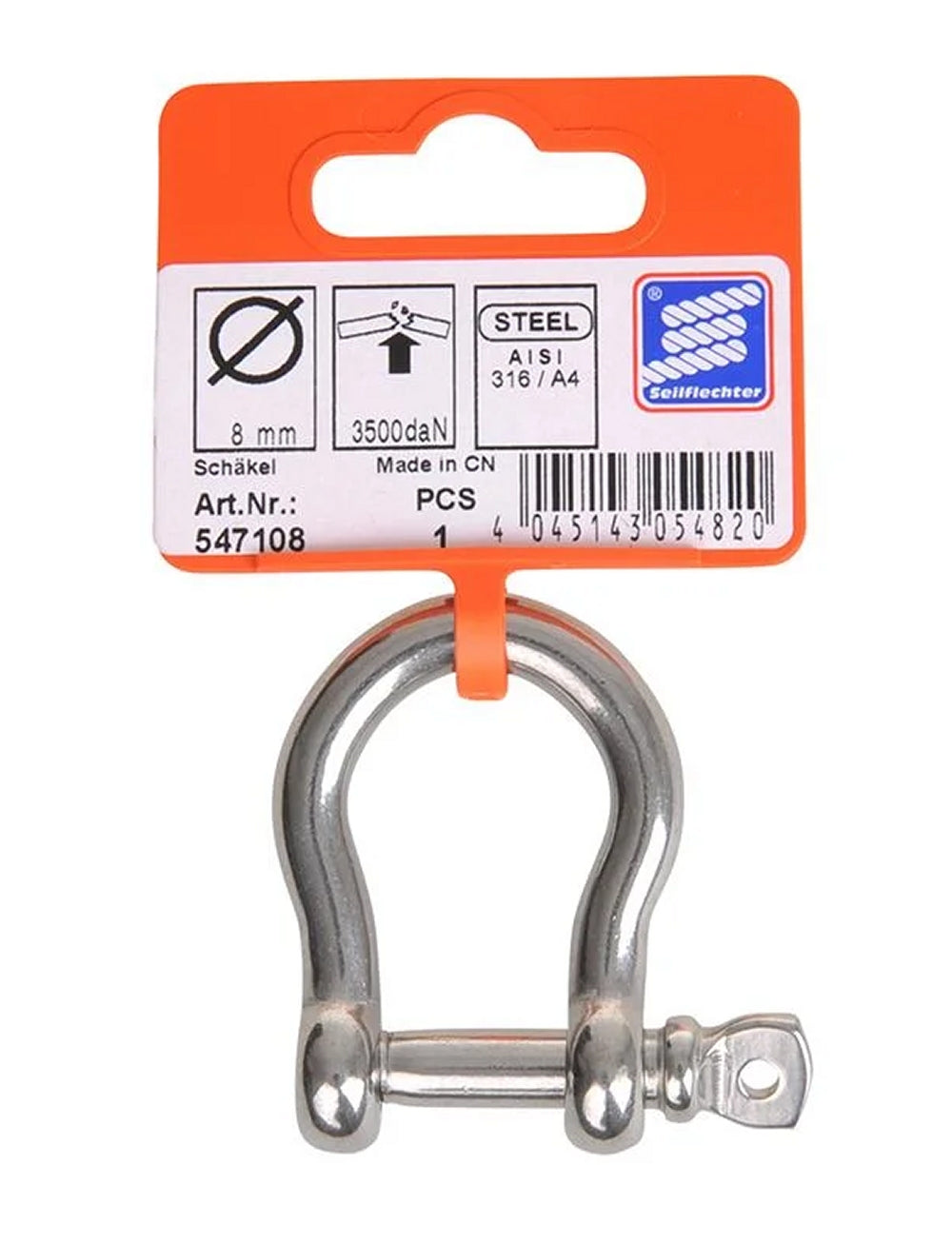 ProPlus SF_547108 Schäkel 8mm Rund Geschweift 3500 daN Verbindungselement