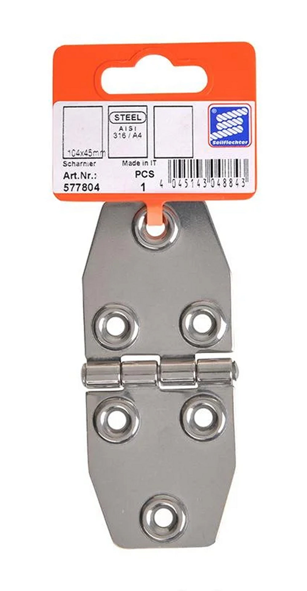 ProPlus SF_577804 Scharnier 100x40mm V4A RVS AISI 316 6 Loch