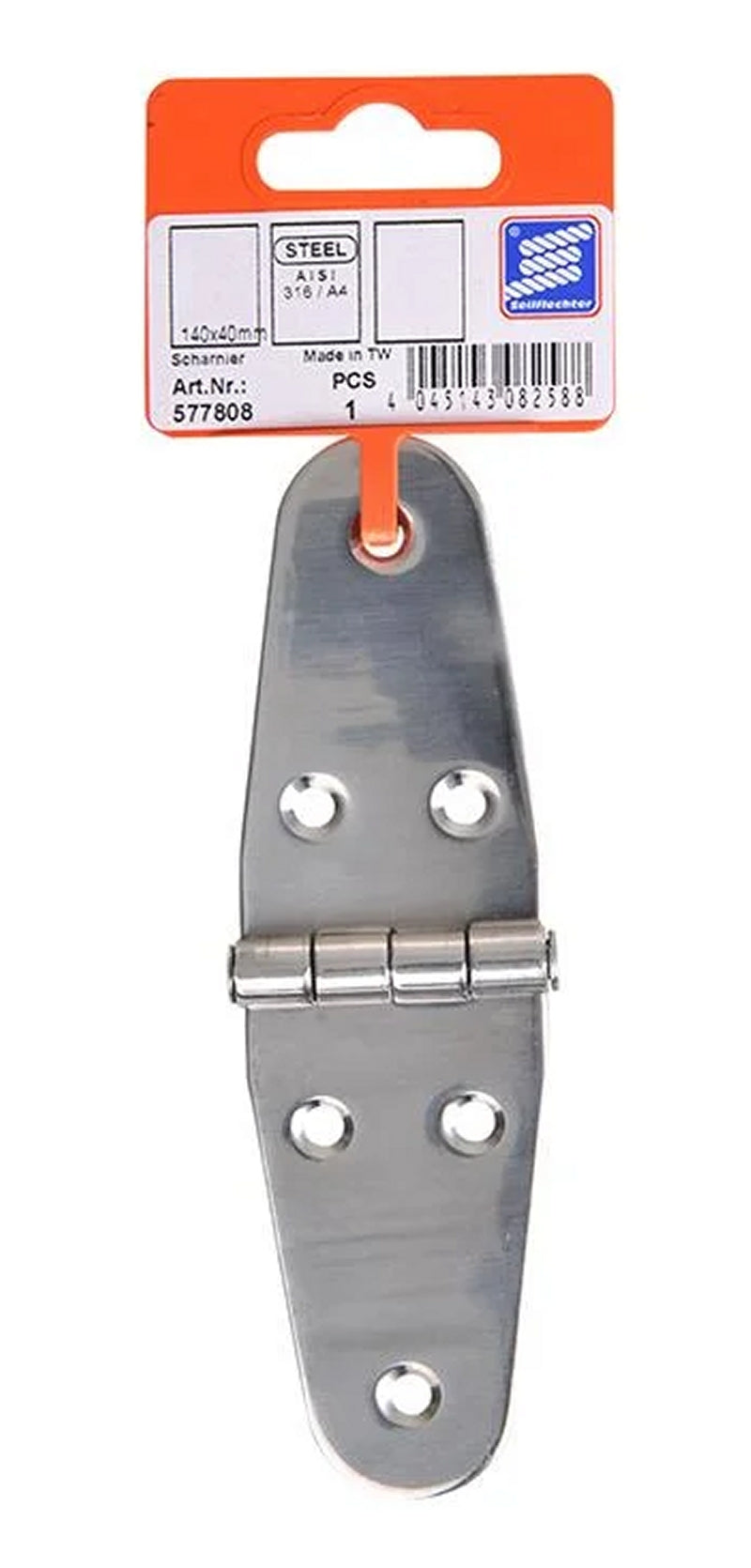 ProPlus SF_577808 Scharnier 145x72mm V4A RVS AISI 316 6 Loch