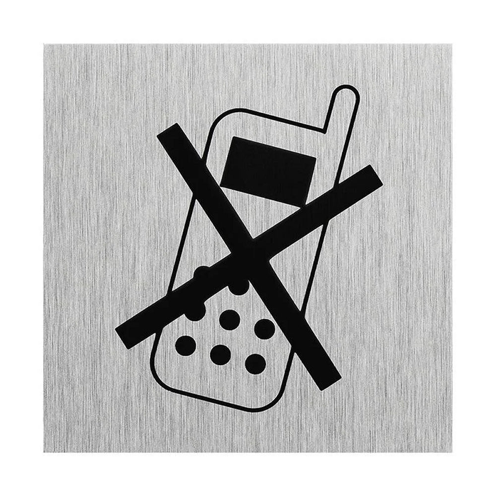 ProPlus SF_972068 Aluminium Türschild "Bild Handy Ausschalten" 60x60mm Tür Schild
