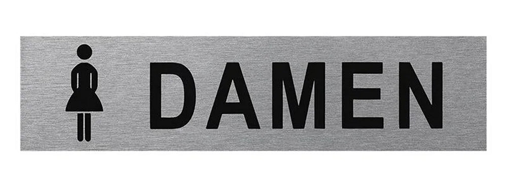 ProPlus SF_972075 Aluminium Türschild "Frau/Damen" 160x40mm Tür Schild