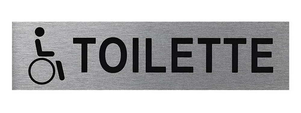 ProPlus SF_972077 Aluminium Türschild "Behinderten Toilette" 160x40mm Tür Schild