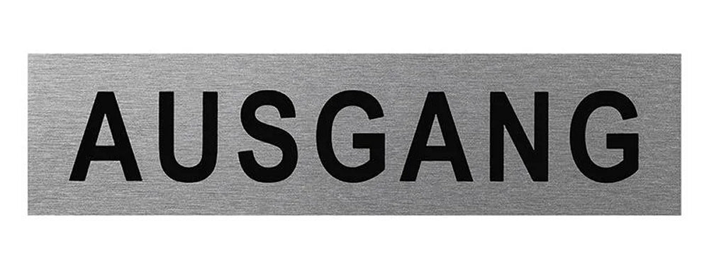 ProPlus SF_972087 Aluminium Türschild "Ausgang" 160x40mm Tür Schild