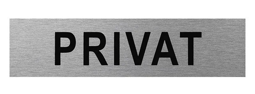 ProPlus SF_972088 Aluminium Türschild "Privat" 160x40mm Tür Schild
