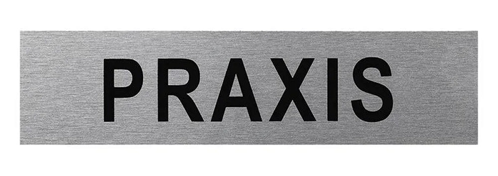 ProPlus SF_972113 Aluminium Türschild "Praxis" 160x40mm Tür Schild