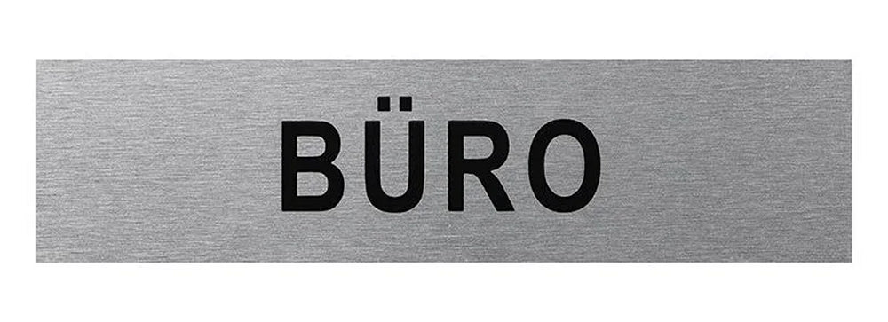 ProPlus SF_972114 Aluminium Türschild "Büro" 160x40mm Tür Schild