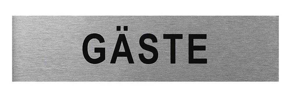 ProPlus SF_972115 Aluminium Türschild "Gäste" 160x40mm Tür Schild