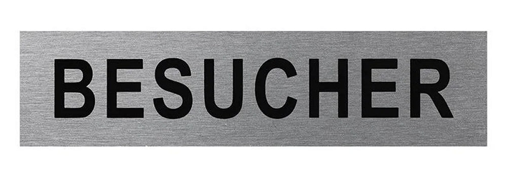 ProPlus SF_972117 Aluminium Türschild "Besucher" 160x40mm Tür Schild