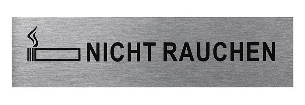 ProPlus SF_972120 Aluminium Türschild "Nicht Rauchen" 160x40mm Tür Schild