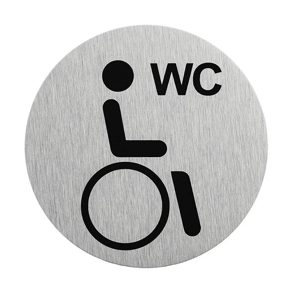 ProPlus SF_972125 Aluminium Türschild "Bild Behinderten WC" Ø75mm Tür Schild