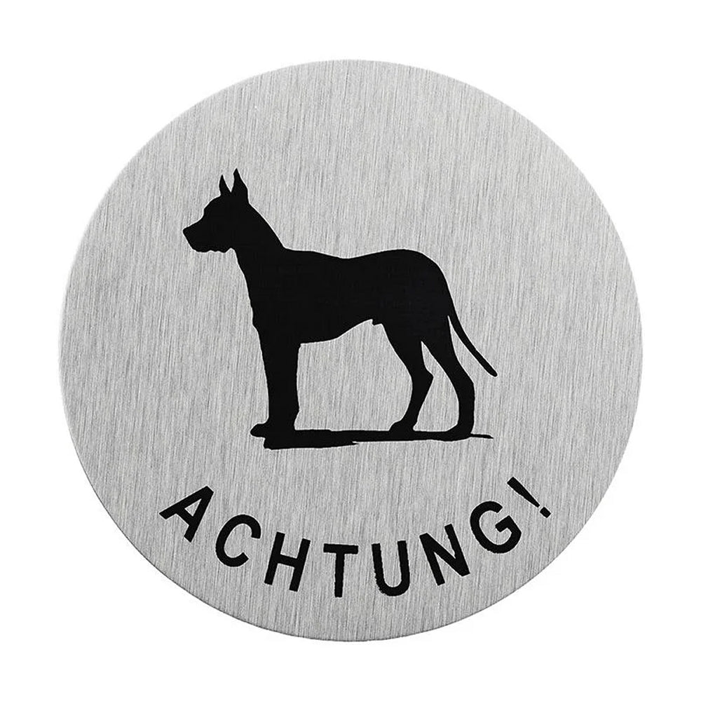 ProPlus SF_972128 Aluminium Türschild "Bild Achtung Hund" Ø75mm Tür Schild