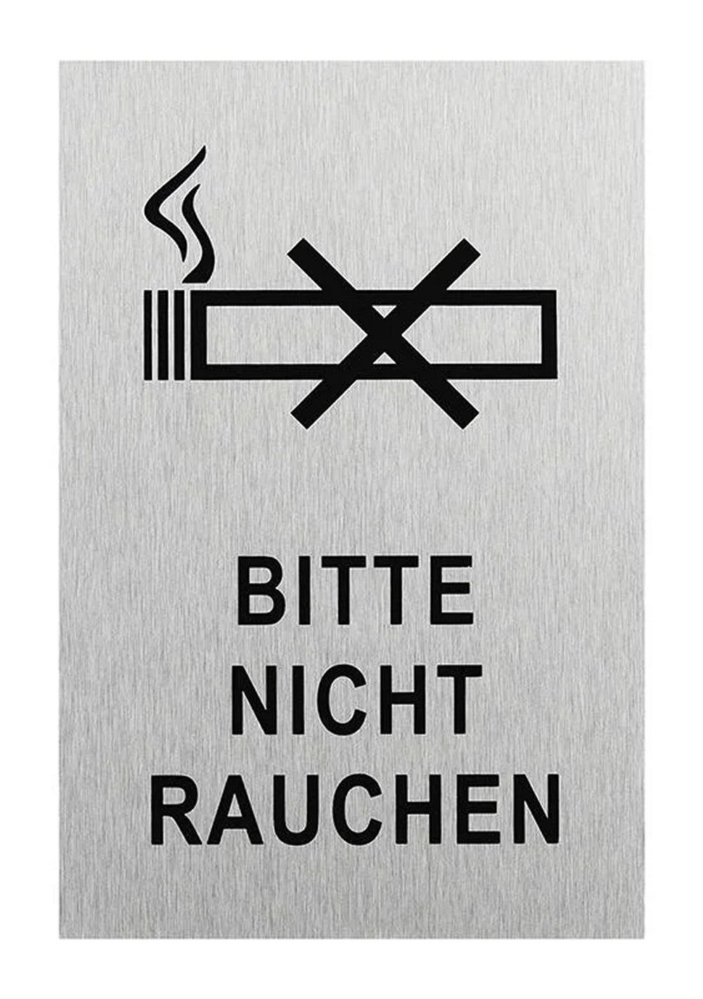 ProPlus SF_972129 Aluminium Türschild "Bitte nicht Rauchen" 150x100mm Tür Schild