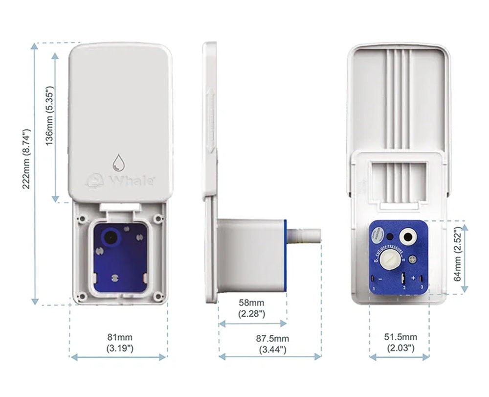 WHALE_AK1411B Whale Easi-Slide Schiebedeckel für Unterputzgehäuse Weiß für ES6000 & ES6001