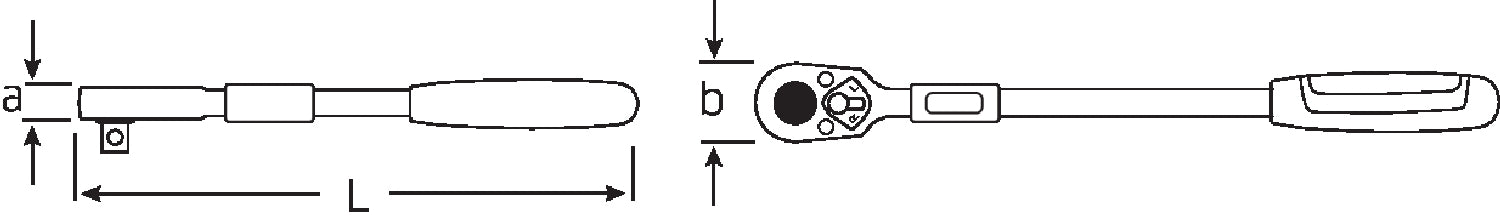 STAHLWILLE 13160000 Teleskopknarre 516 Länge 410-630mm Antrieb 12,5mm (1/2")