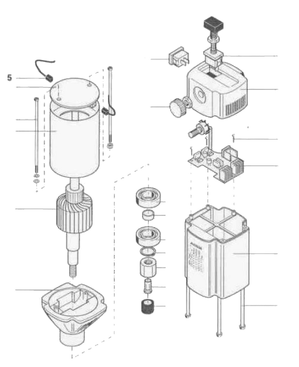 PROXXON 20160-05 Paar Kohle / Kohlebürste für Bohr- und Fräswerk BFW36