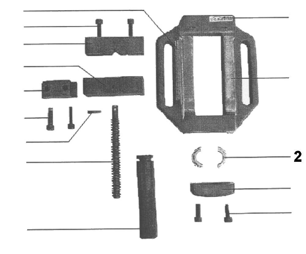 PROXXON 20392-02 Geteilte Gleitscheibe 2 Stück für Maschinenschraubstock PRIMUS 75
