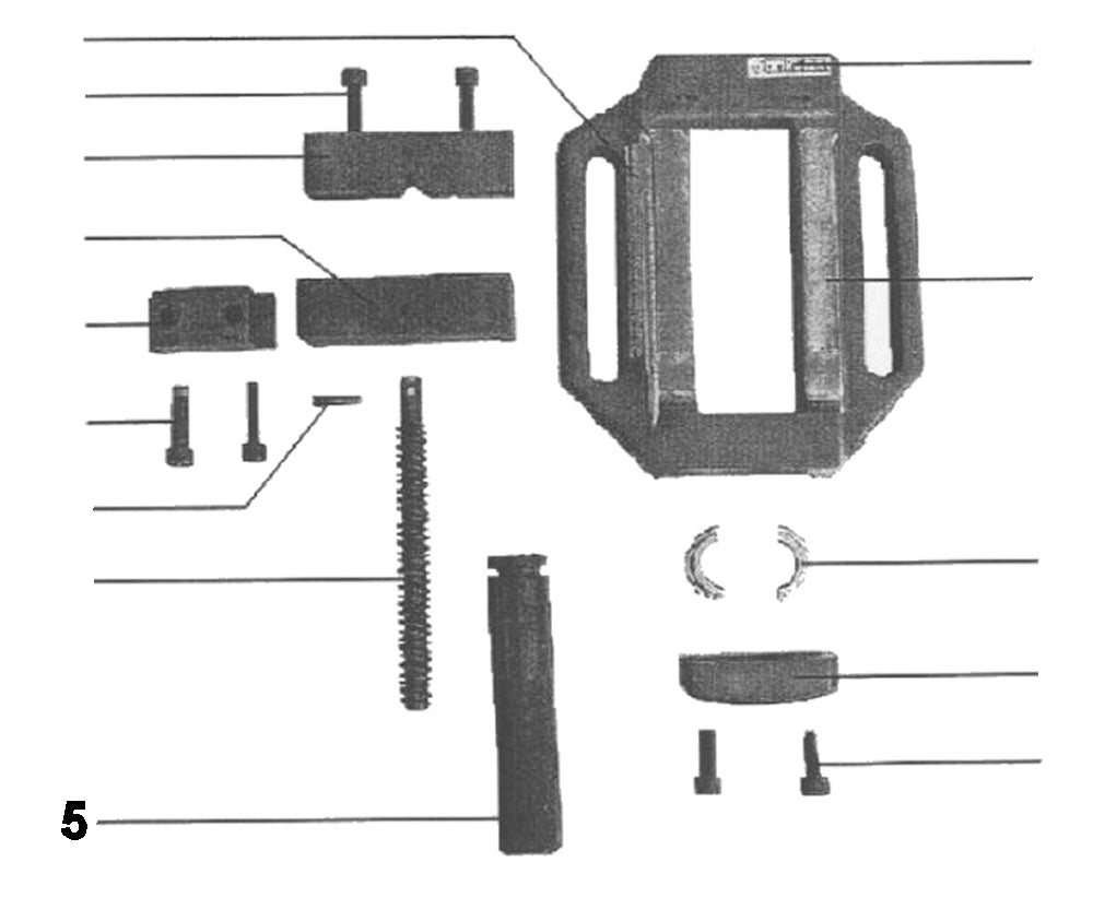 PROXXON 20402-05 Metallgriff für Maschinenschraubstock PRIMUS 100