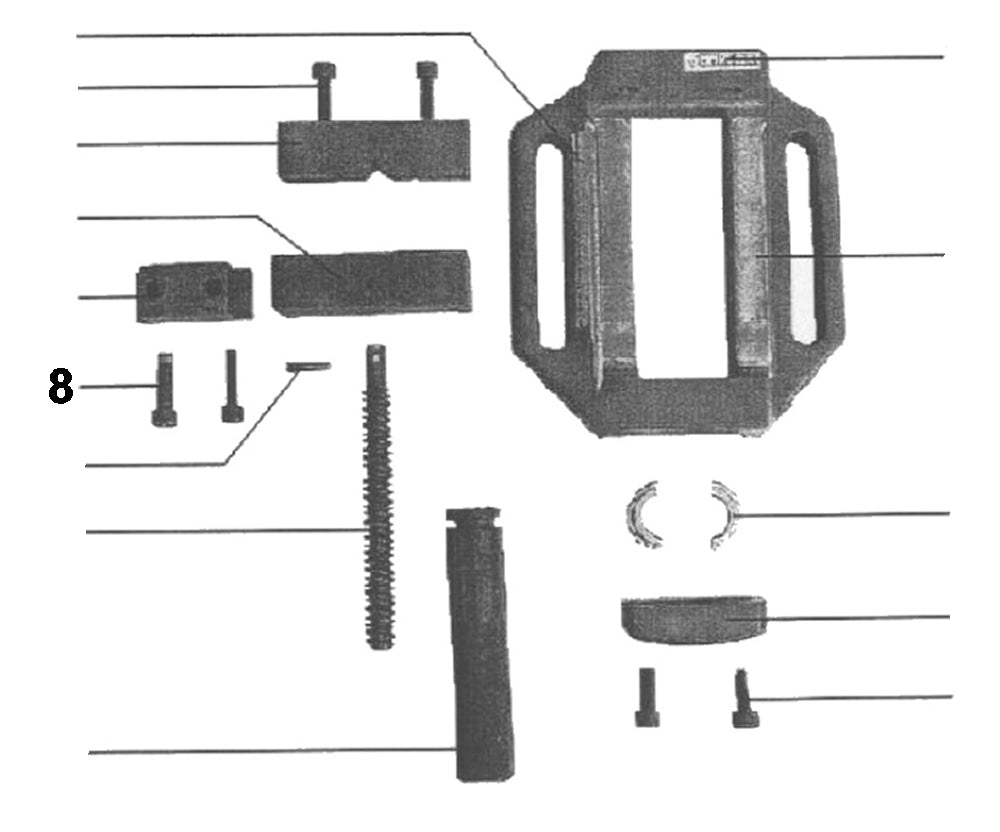 PROXXON 20392-08 Schraube für Maschinenschraubstock PRIMUS 75