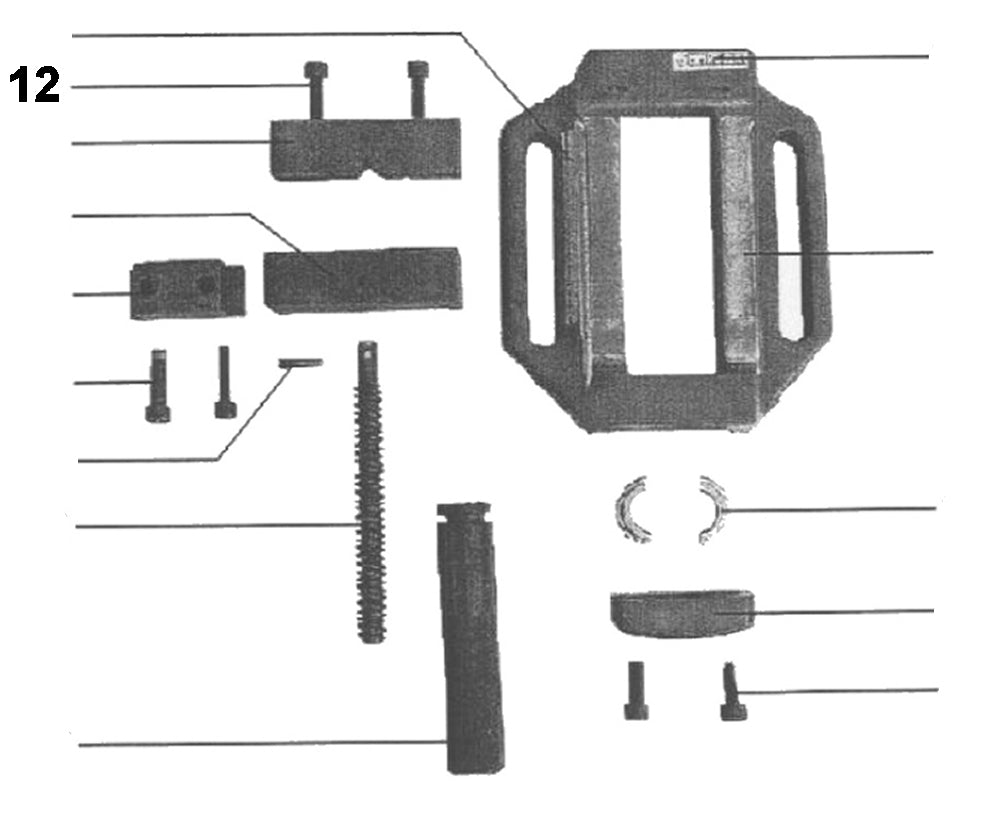 PROXXON 20402-12 Zylinderkopfschraube für Maschinenschraubstock PRIMUS 100