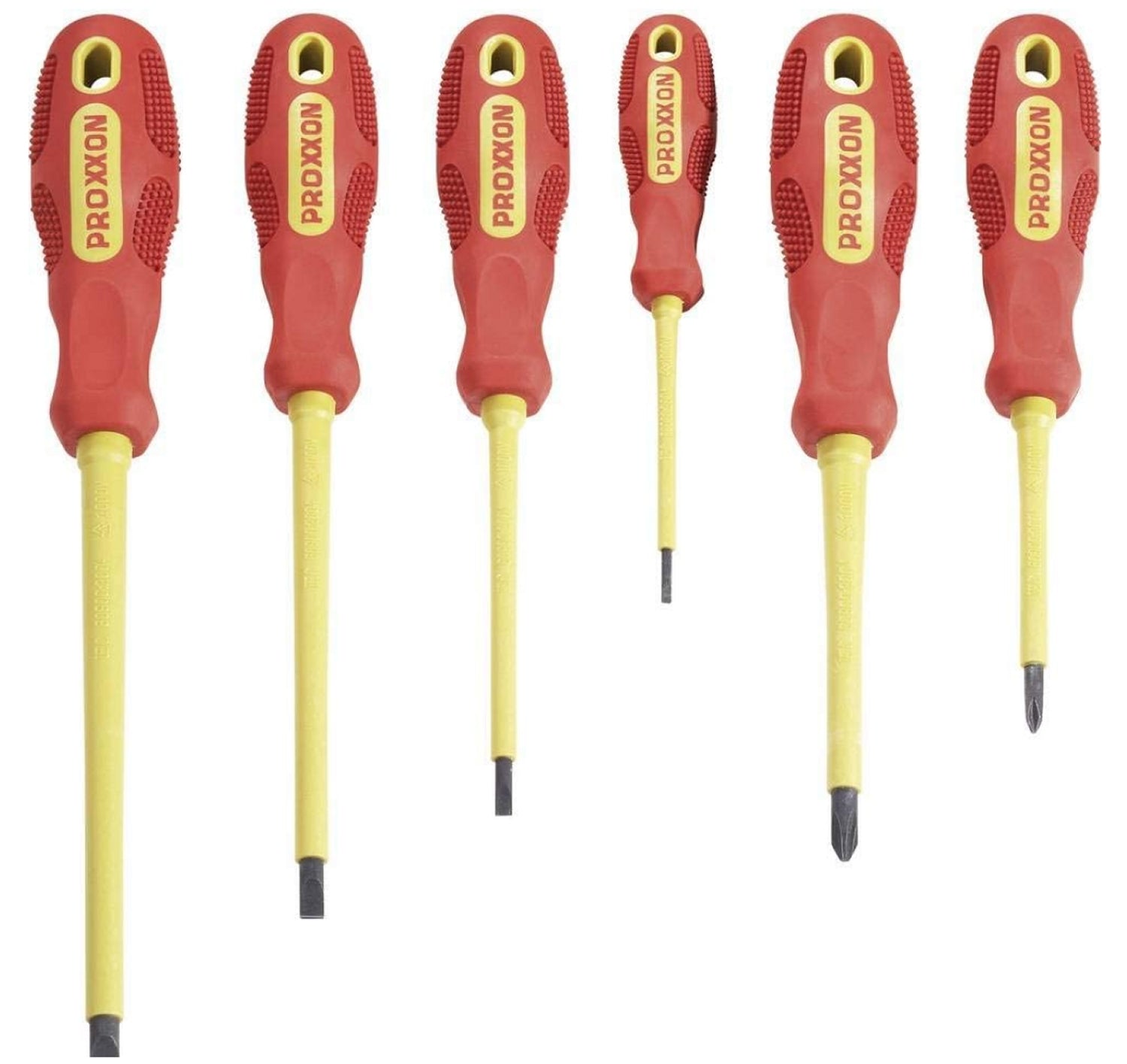 PROXXON 22630 VDE Schraubendreher Satz Schlitz- und Kreuzklingen 6 teilig