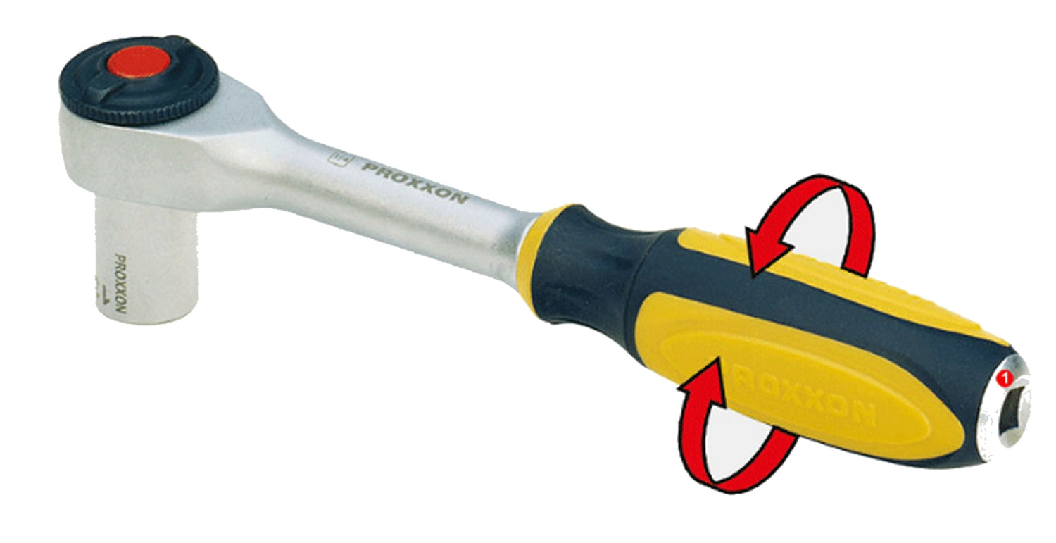 PROXXON 23082 Rotary Ratsche Antrieb 6,3mm (1/4") mit Drehgriff