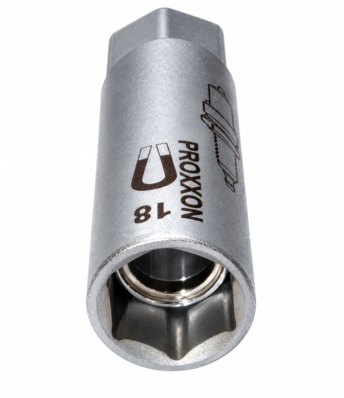 PROXXON 23394 Zündkerzen Nuss 18mm mit Magneteinsatz Antrieb 12,5mm(1/2")