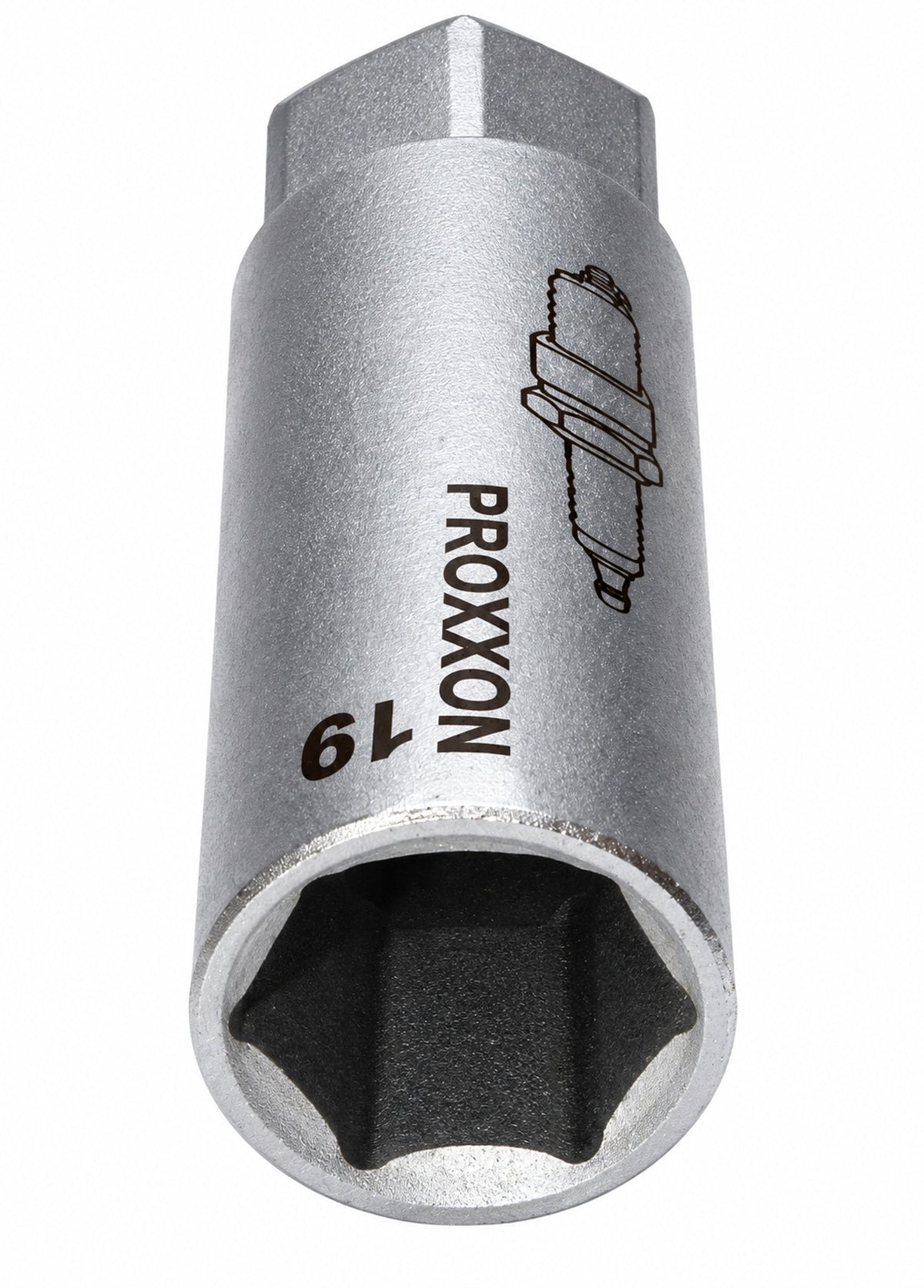 PROXXON 23445 Zündkerzen Nuss mit TPR Einlage 19mm Antrieb 12,5mm(1/2")