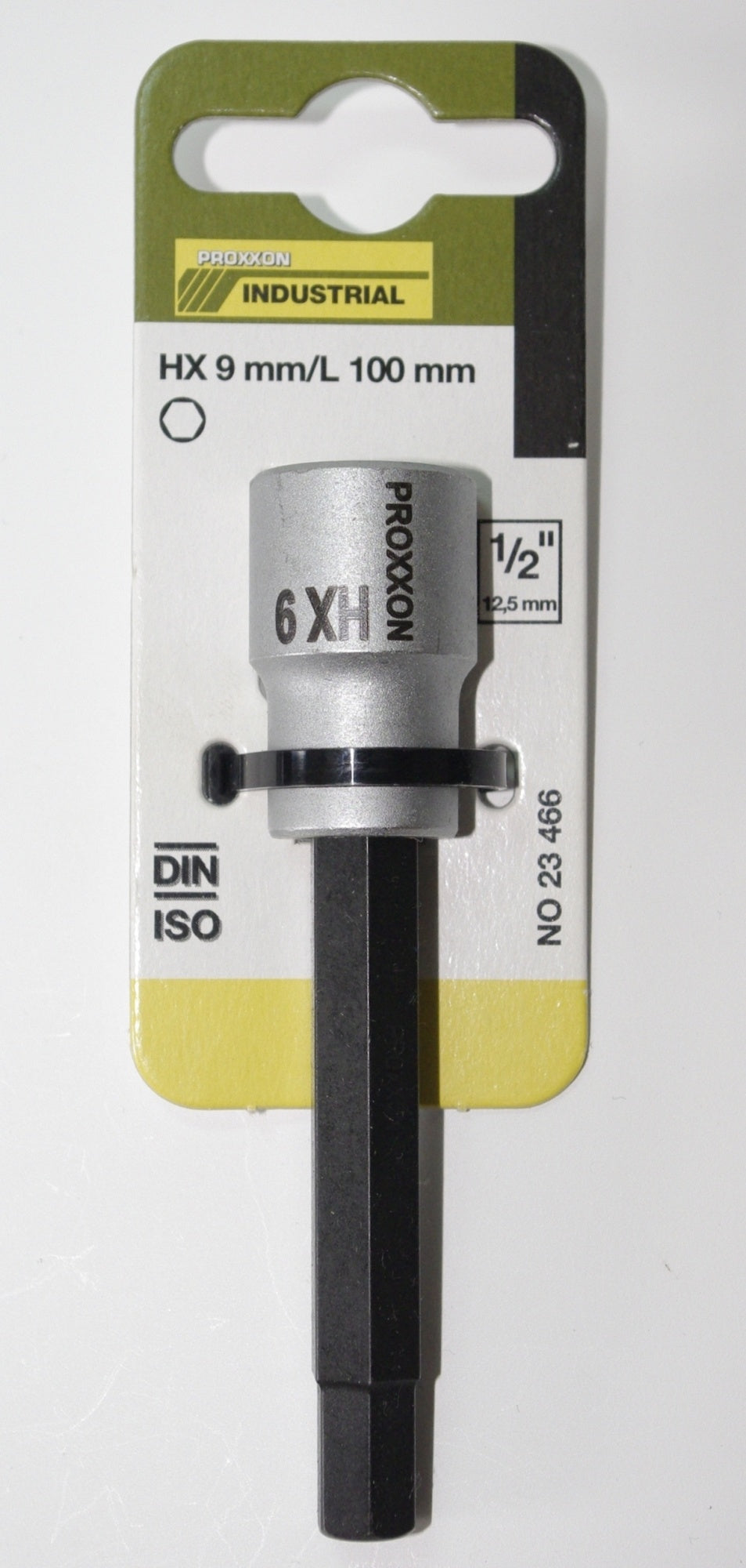 PROXXON 23466 Innensechskant Einsatz HX9 9mm Länge 100mm Antrieb 12,5mm (1/2")