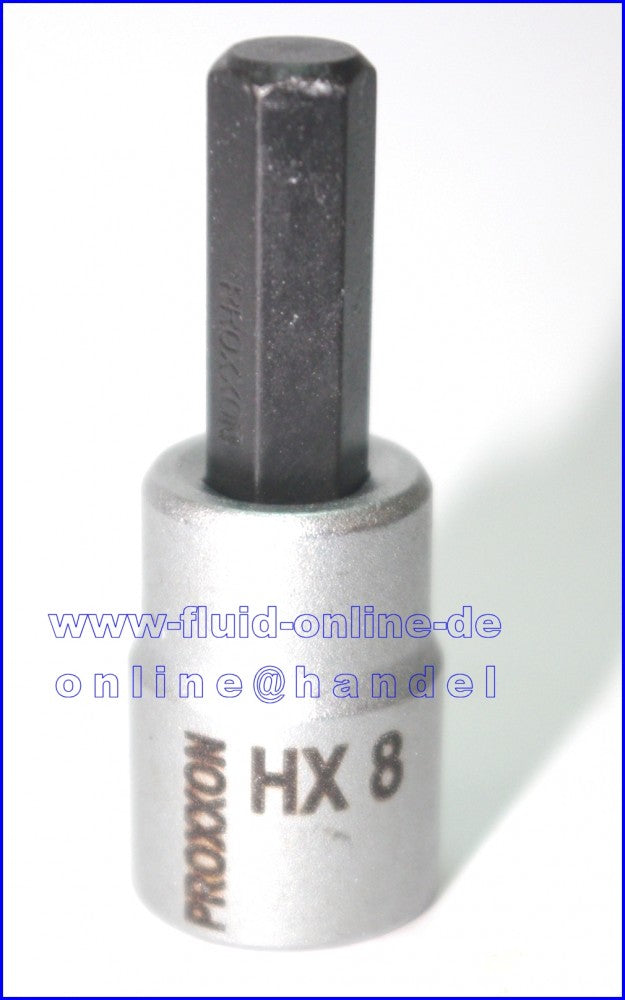 PROXXON 23580 HX8 Innensechskant Bit Einsatz 8mm Antrieb 10mm (3/8")